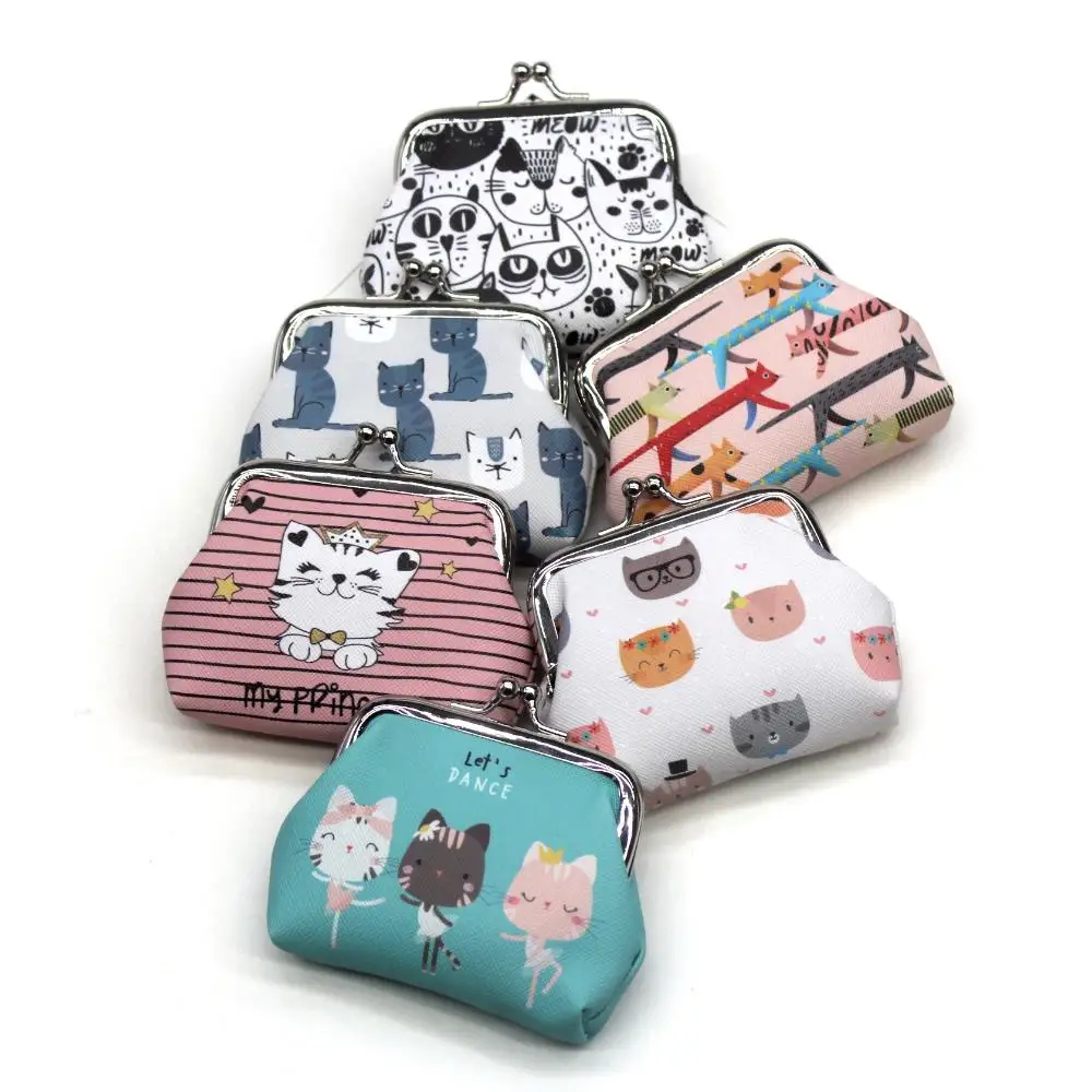 

Cartoon Cat Clutch Money Bags Hasp Change Purse Zero Wallet Mini Wallets Coin Purses Keys Bags