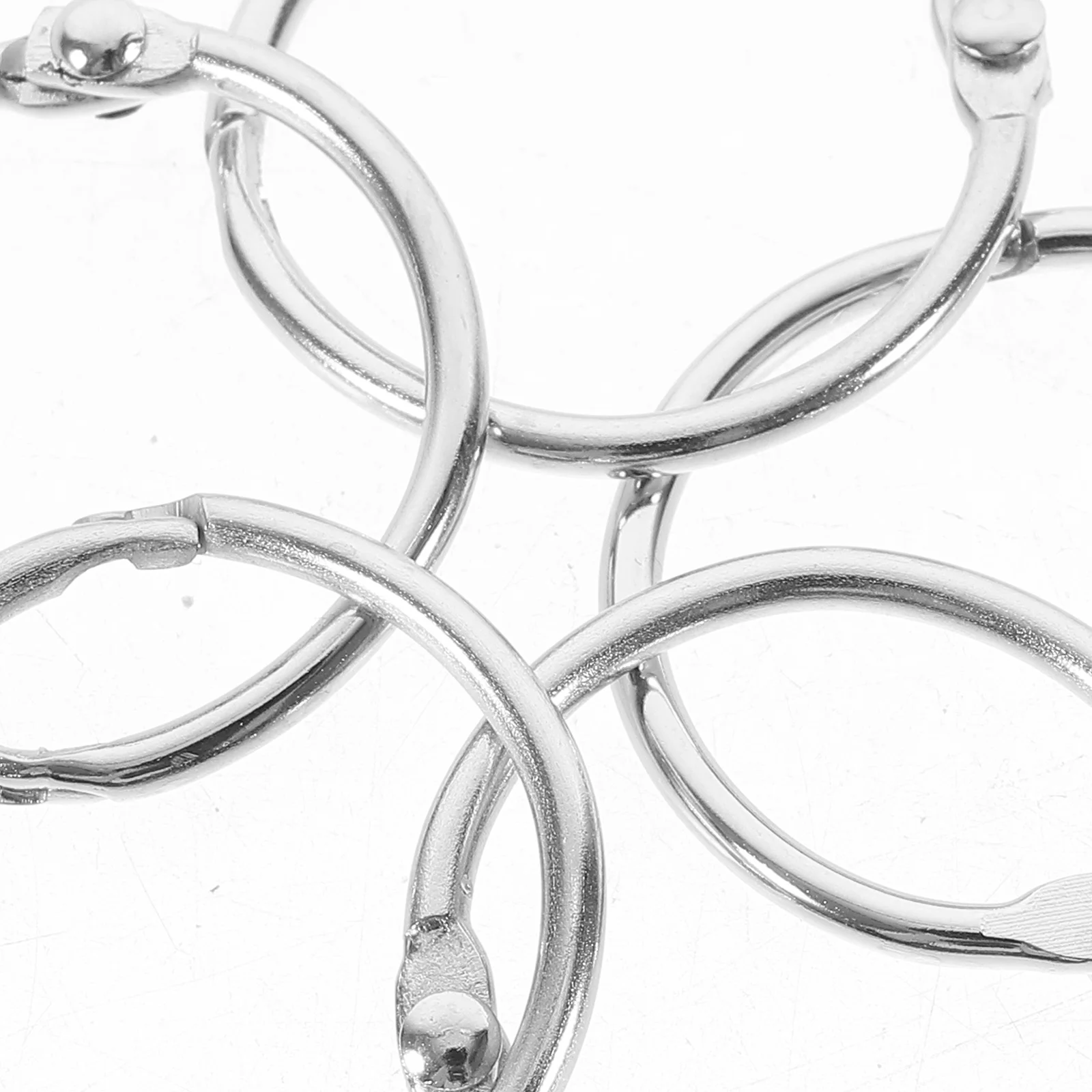 20pcs Binder Rings Metal Stationery Circle for Paper Cards Index Flash Book Fasteners Lightweight Portable DIY Craft