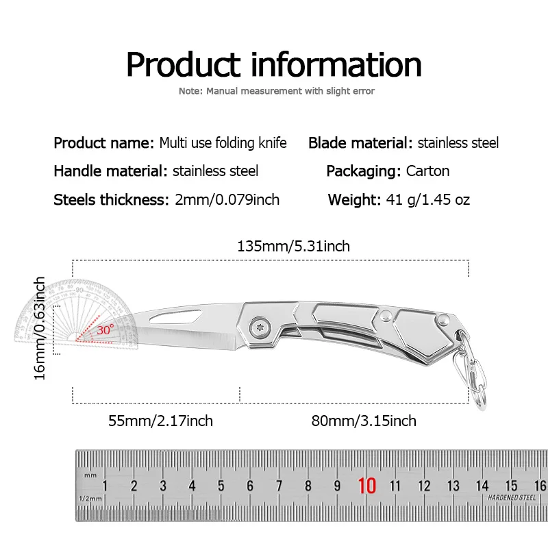 Camping Folding Knife Fruit Knife Outdoor Knife Sharp Blade Utility Knife Portable Hunting Knife Multi-function Pocket Knife image 6