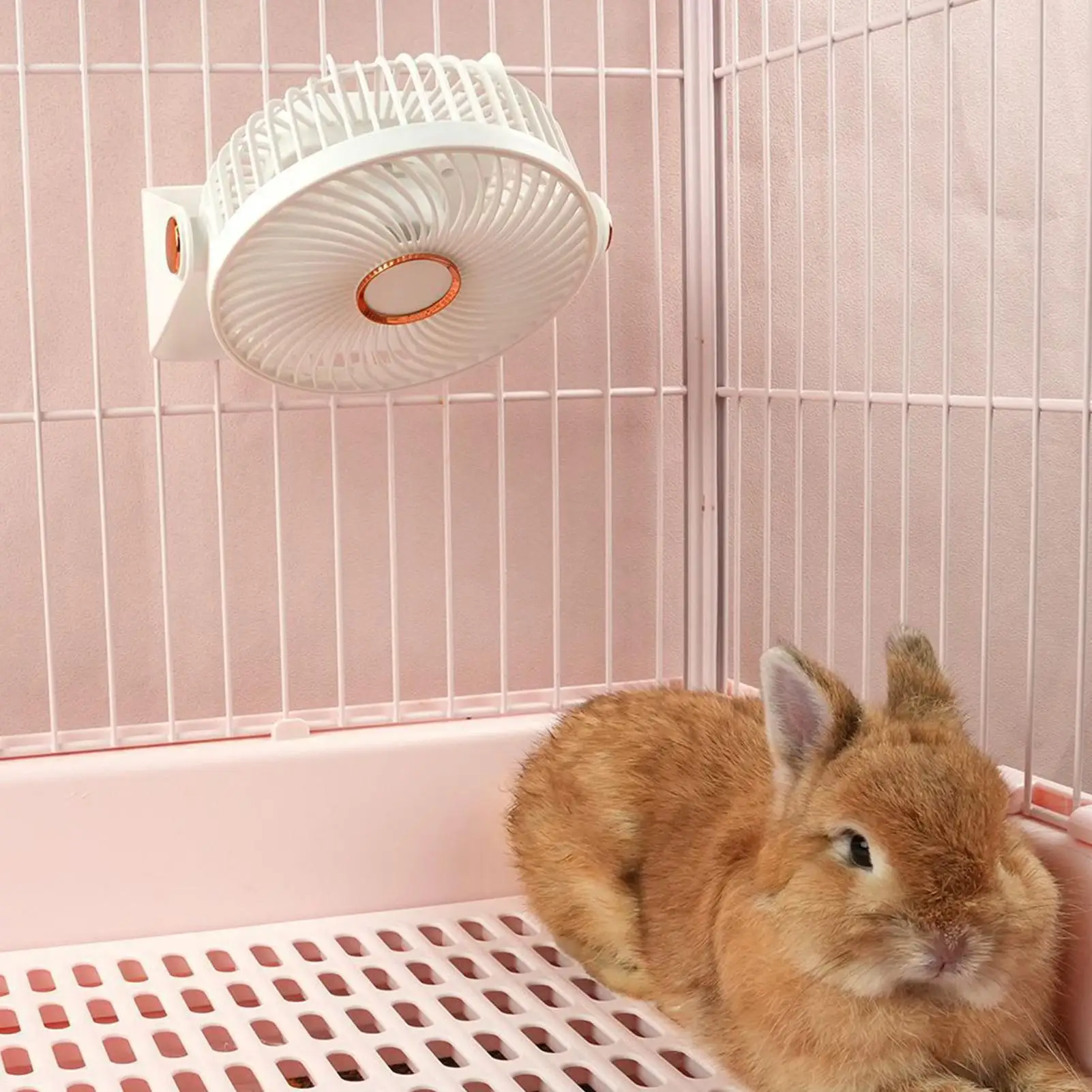 Bunny Cooling Fan Portable No-Drill USB Rechargeable Hamster Summer Cooling Fan for Gerbil Chinchilla Ferret Summer Home