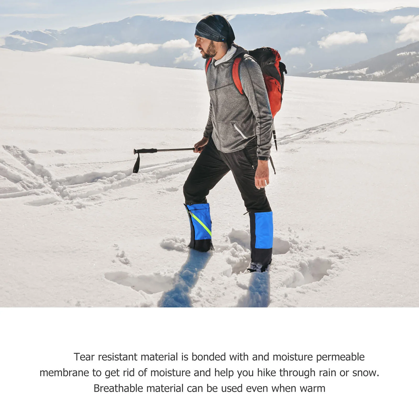 

1 Pair Thicken Lightweight Waterproof Hiking Gaiters Leg Covers For Outdoor Sports Snow Skiing Climbing Mountaineering Boot