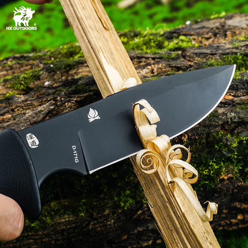 HX Outdoors DC53 Fulltang Tactical Knife ,Camping Hunting Knife,Survival Premium Knife ,62hrc Balde G10/Wood Handle Dropshipping