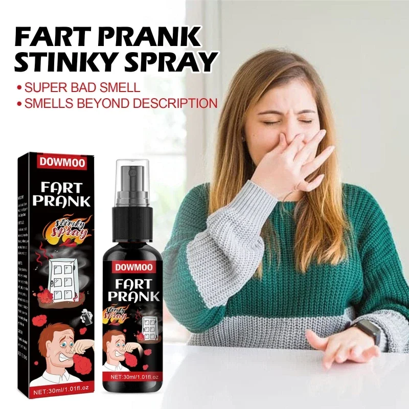 30ML Super Stinky Liquid Fart Gag Prank Joke Spray Can Stink Bomb Smelly Stinky Gas Spoof Odor Pepper Spray Tricks Toy for Dog