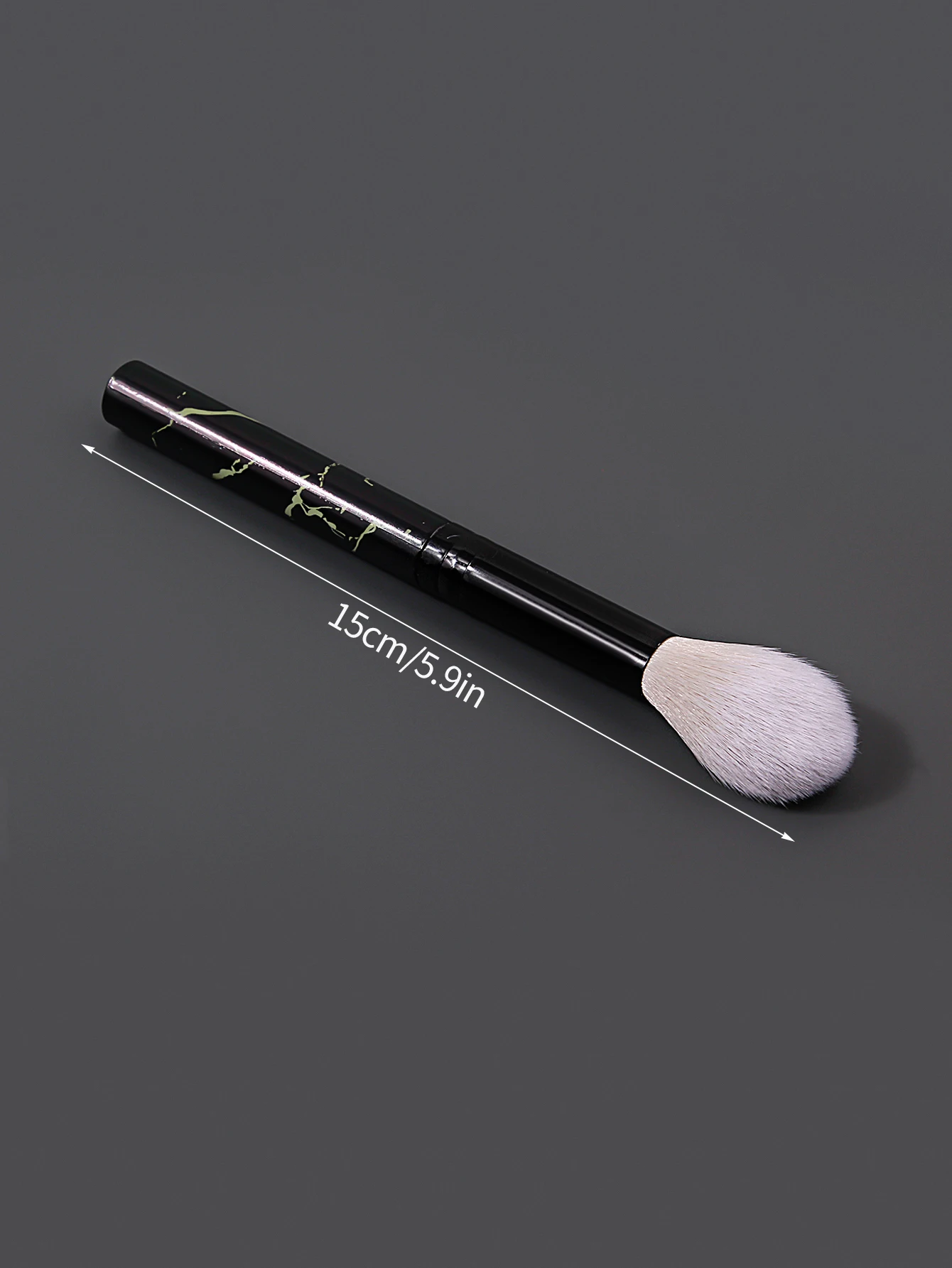1 pieza de pincel de alto brillo con estampado de mármol, pincel para colorete, pincel para iluminar el rostro, brocha de maquillaje y herramientas de belleza