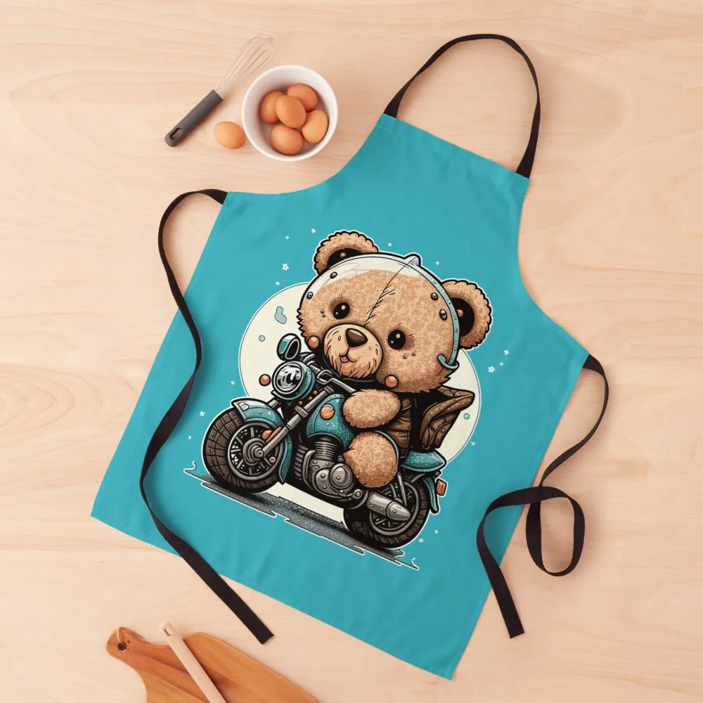 Cute Teddy Bear for Bear Lover Adorable Teddy Bear Art Apron For Kitchen Women Kitchen New 2022 Year Apron