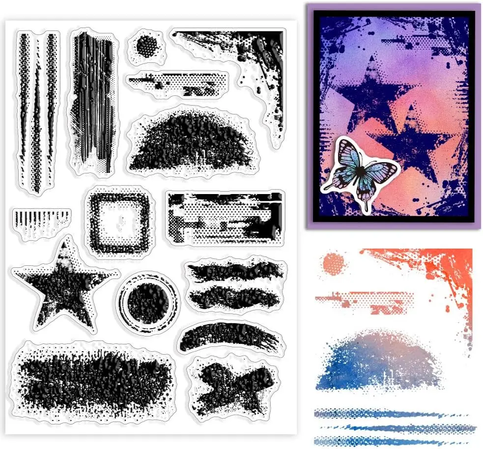 2024 New Tag Retro Style stamp Clear Stamps for Scrapbooking