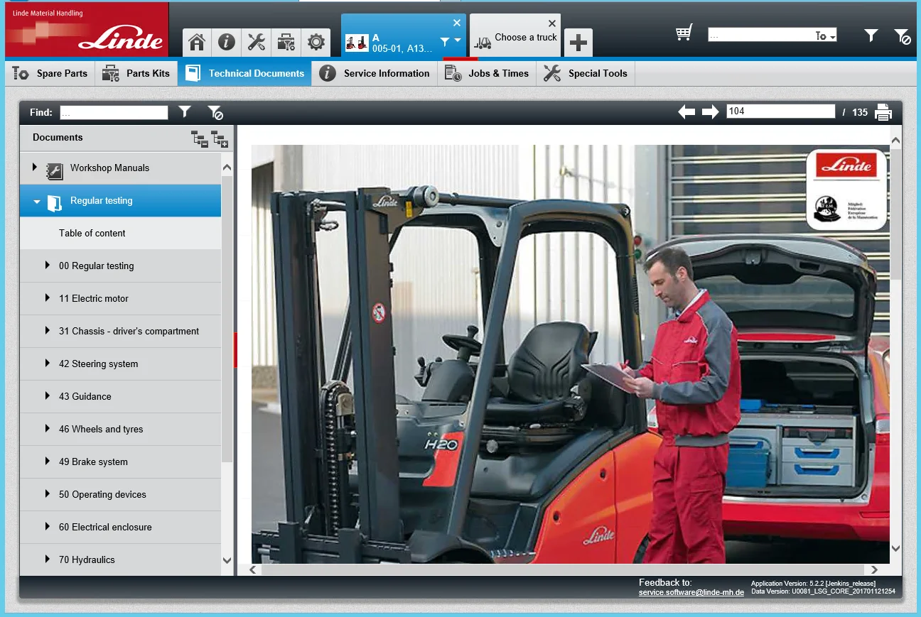 AutoDVD Linde Service Guide 5.2.2 LSG Manuals Update To U0285 [03.2024]