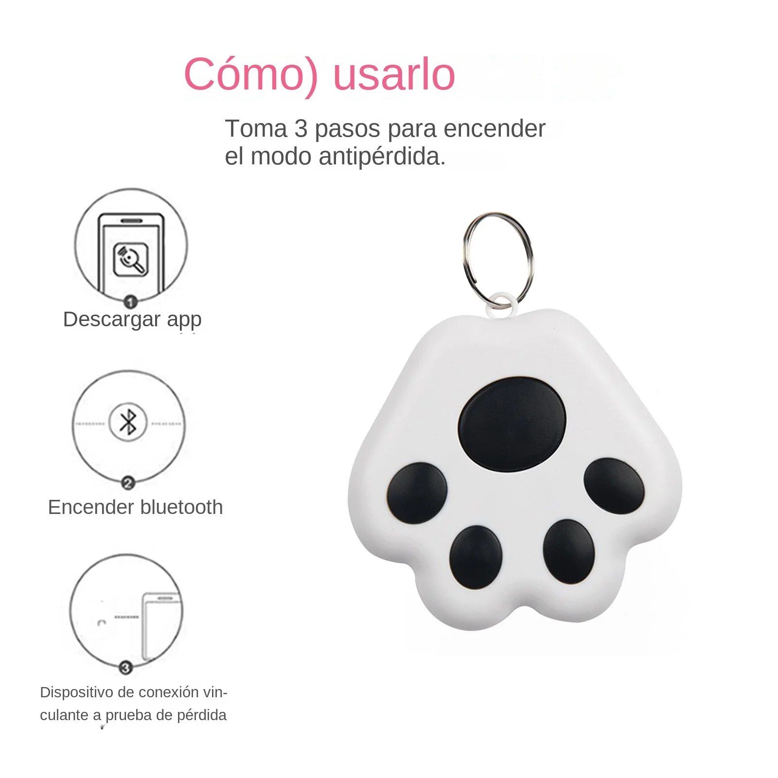 Smart Tag GPS Tracker Anti-Lost Alarm Wireless Bluetooth Locator Tracer For Pets Dog Cat Kids Car Wallet Key Collar Accessories