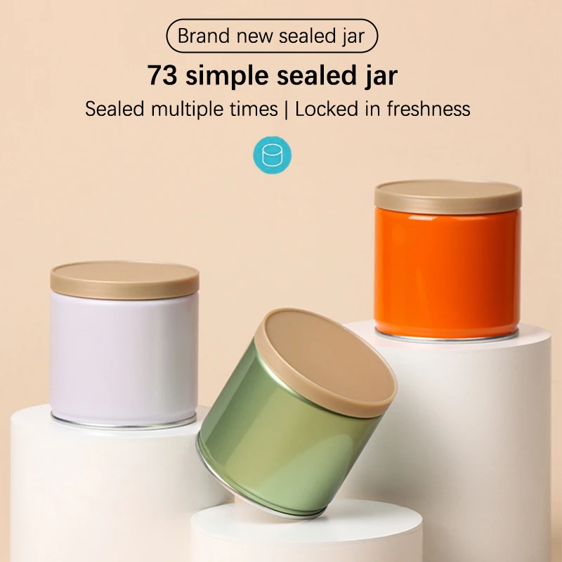 منظم محمول ختم الشاي القصدير مربع ، صغيرة العلبة الشاي ، الكونغ فو الشاي مختومة يمكن ، جمع الفواكه المجففة ، تخزين التعبئة والتغليف ، جديد #4