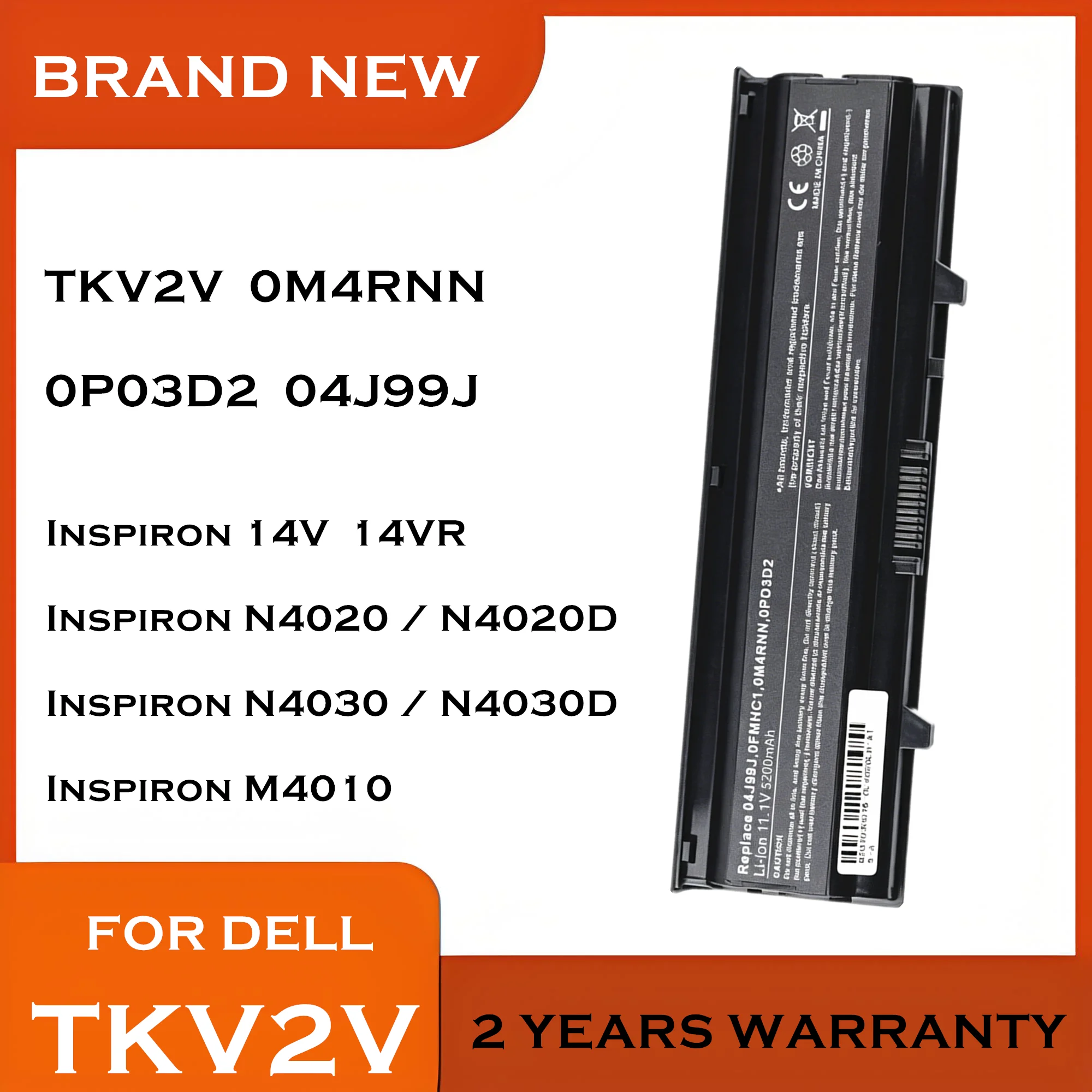Laptop Battery For DELL Inspiron 14V 14VR N4020 N4030 N4030D 0M4RNN FMHC10 TKV2V W4FYY X3X3X