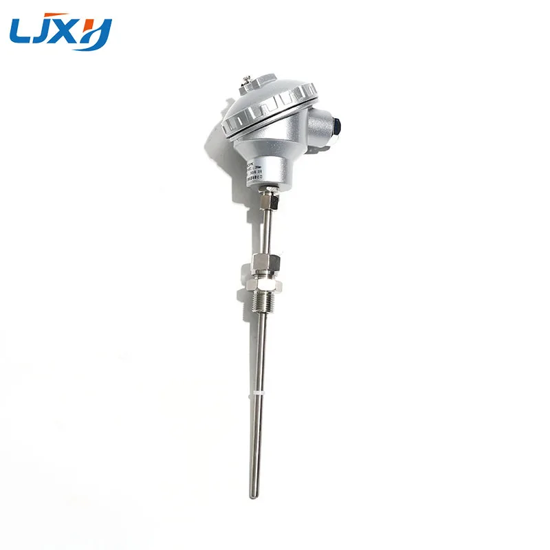 LJXH K/PT100 Type Movable Thread M16*1.5 Armored Thermal Resistance 6mm Length 150mm/200mm/300mm/400mm/500mm Temperature Sensor