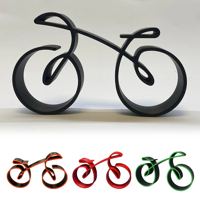3D Mini Bicycle Desk Ornament Modern Minimalist Bike Model for Office Workspace Living Room Decor