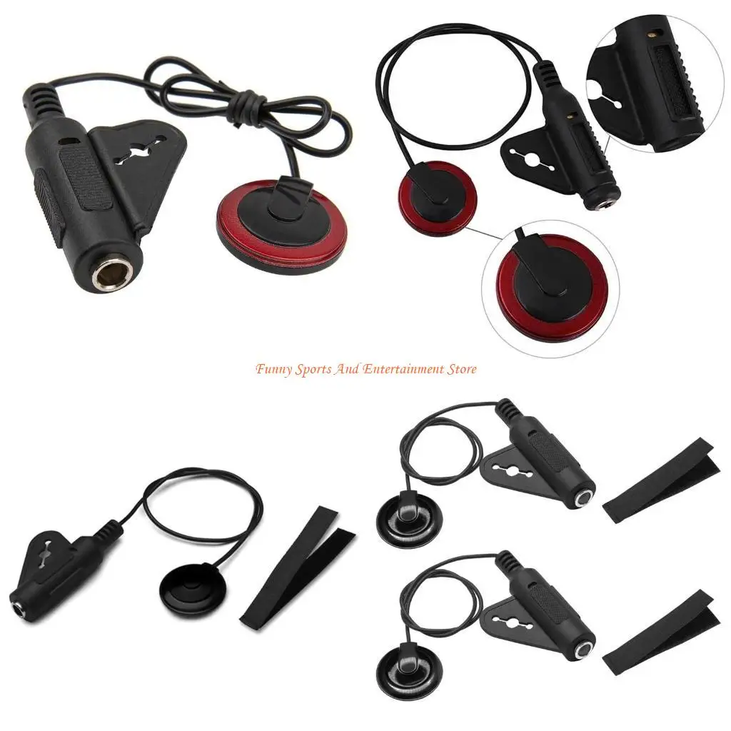 

C4DE Adhesive Piezo Pickups Transducer 2 in 1 Microphone Contact Endpin 6.35mm