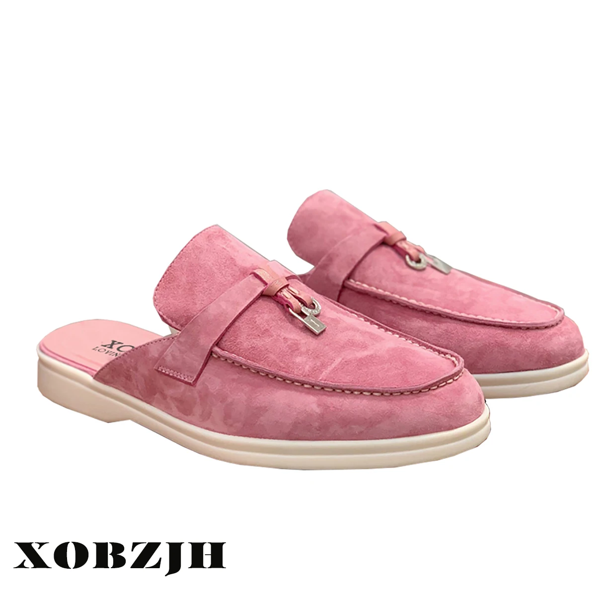 2023 Spring Autumn Flat Bottom Lock Tassel Fashion Suede Women Loafers Single Casual Men Flat Shoe Top Quality Women\'s Moccasins