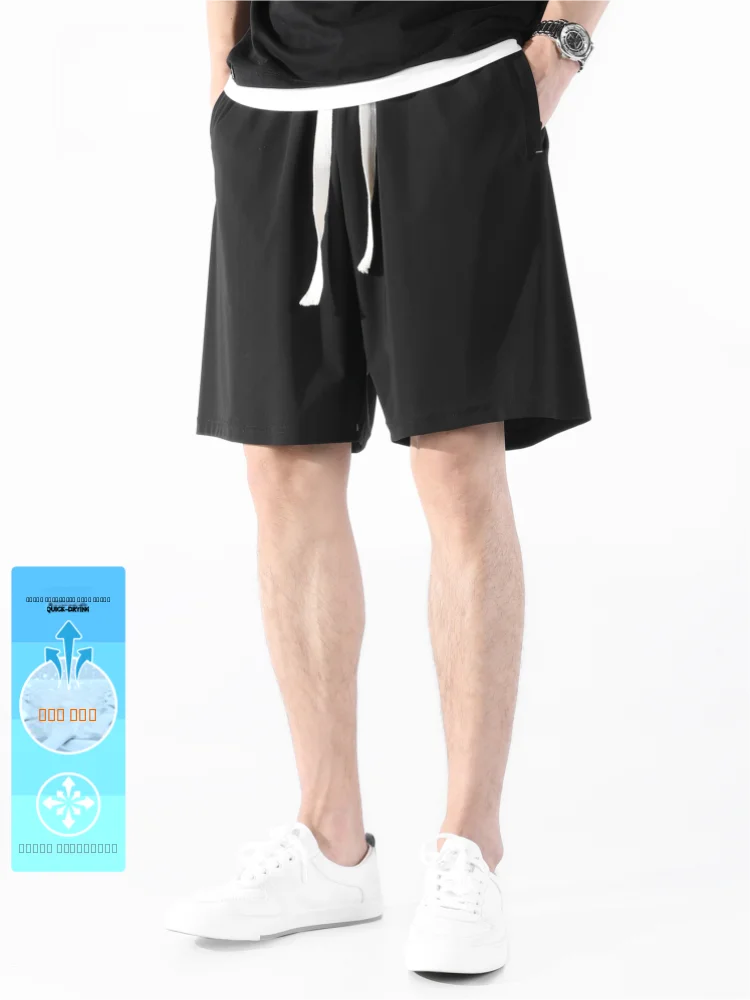 

Jeanswest Gear Ice Silk orts Men's Loose Qui Dry Cool Feeling Casual Pants Pure Color Spor Sle Summer Collection