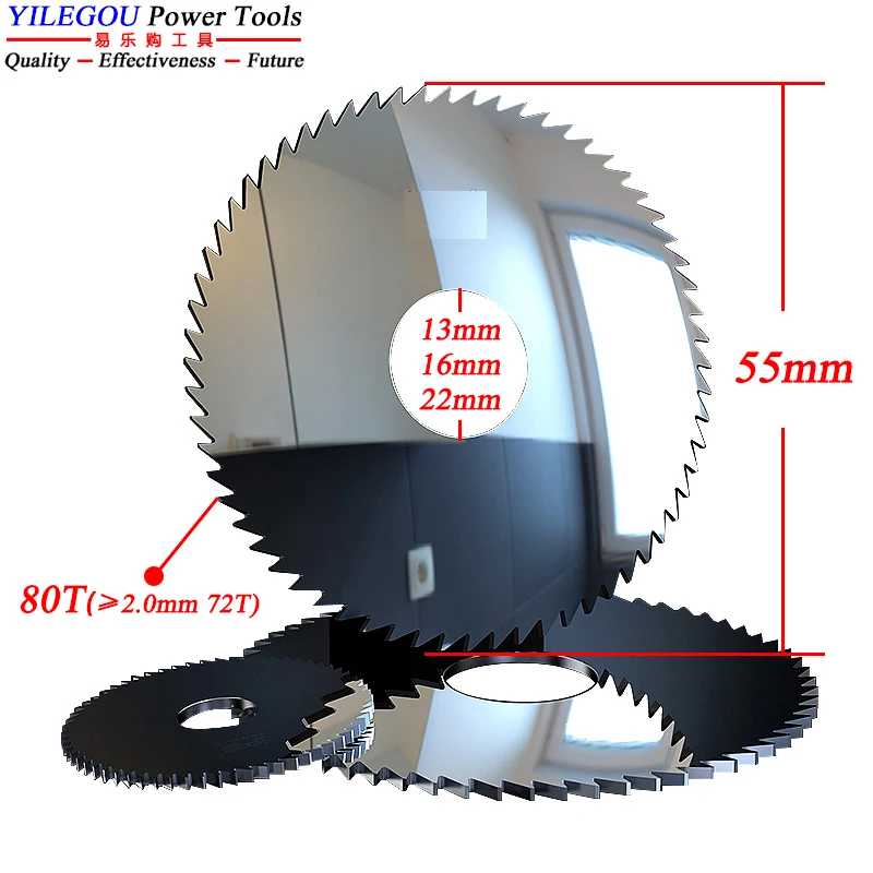 55mm frezu z węglika stałego i 13 16 22mm Arbor tnący 55x1 3mm stal wolframowa piły tarczowe 55x16mm ostrze CNC