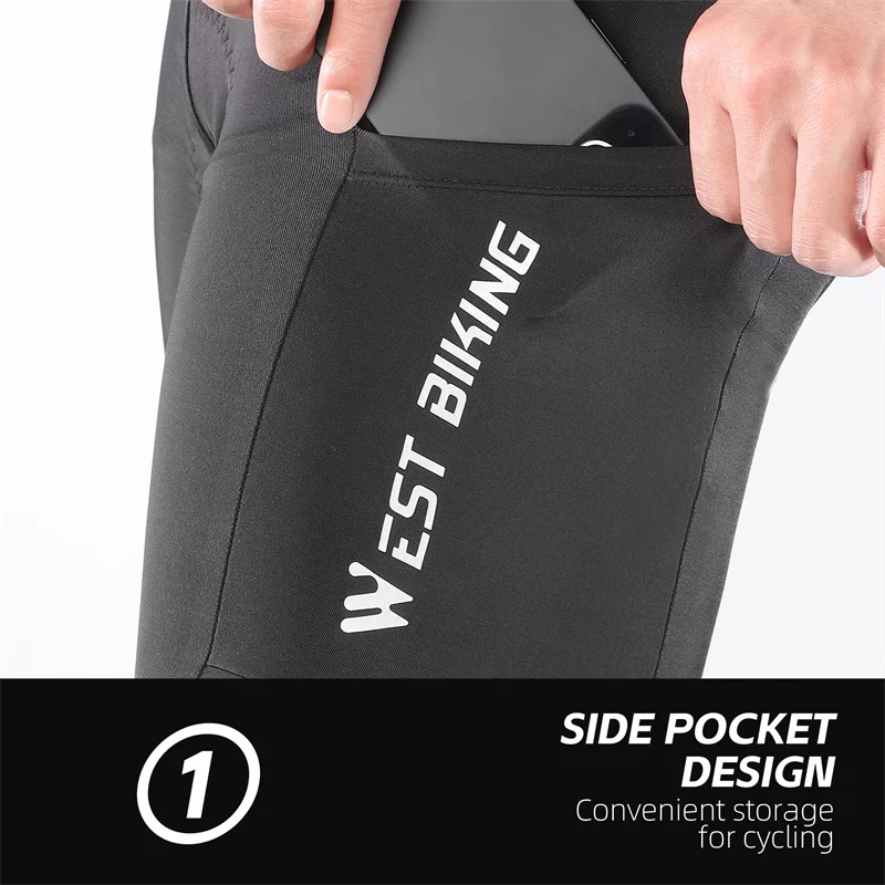 WEST BIKING pantaloni attillati da ciclismo primavera autunno Cool pantaloni lunghi da bici traspiranti uomo donna Pro MTB pantaloni da bicicletta