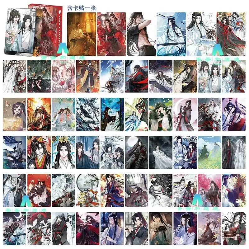 

50/56 шт. милые аниме карты мо дао зу ши Wei Wuxian Lan Wangji мультяшные двойные узоры HD изысканные креативные фото карты поклонники подарок