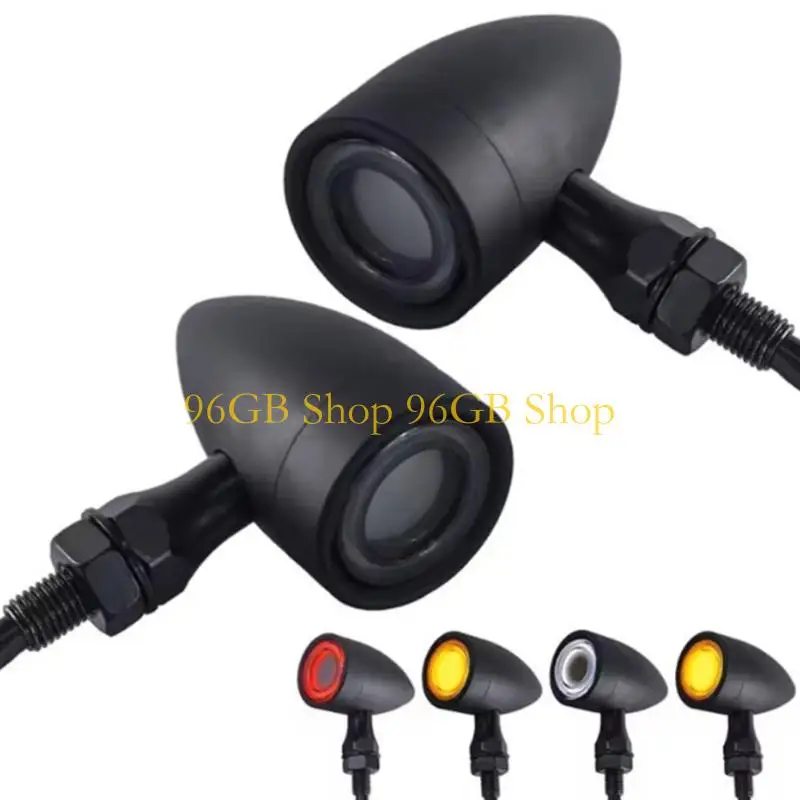 

96GB Universal Fit Motorcycle LED Indicators Waterproof Housing Turn Light for Bikes