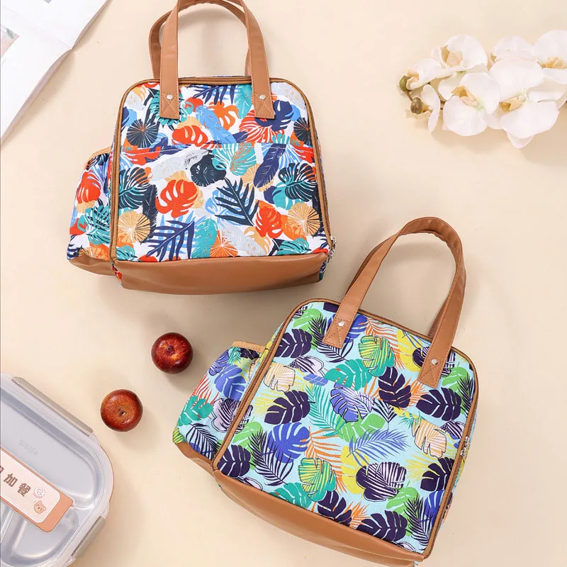 

High quality hand-held bento bags lunch bag office worker's lunch box handbag aluminum foil cotton thickened insulated bags