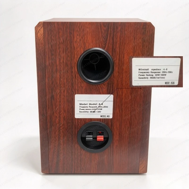 5.25 Inch Passive Bookshelf Speaker, Wooden HiFi Monitor with Wall Mount for Desktop & Surround