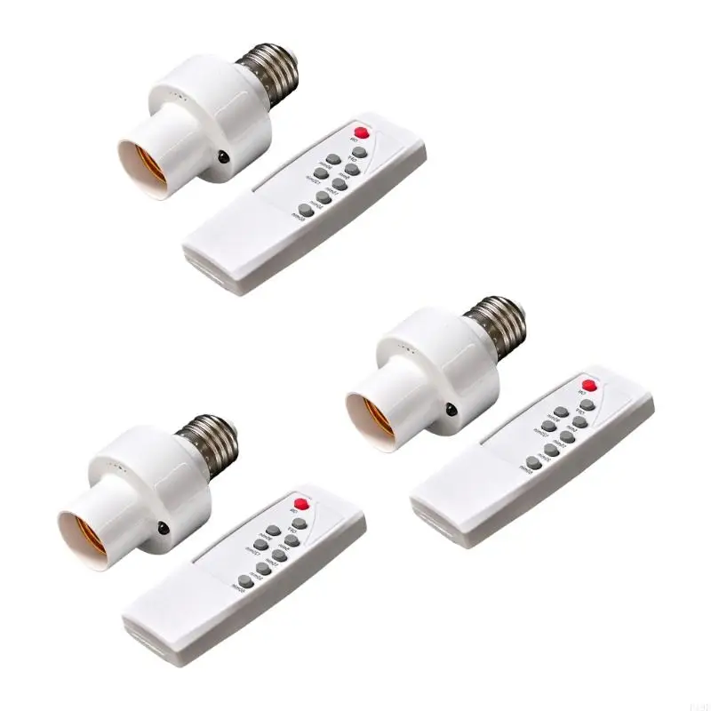 E27 Base Lamp Holder for Closet Basement Remote Control Light Socket Wireless Light Switches Light Bulbs Socket Switches F19E