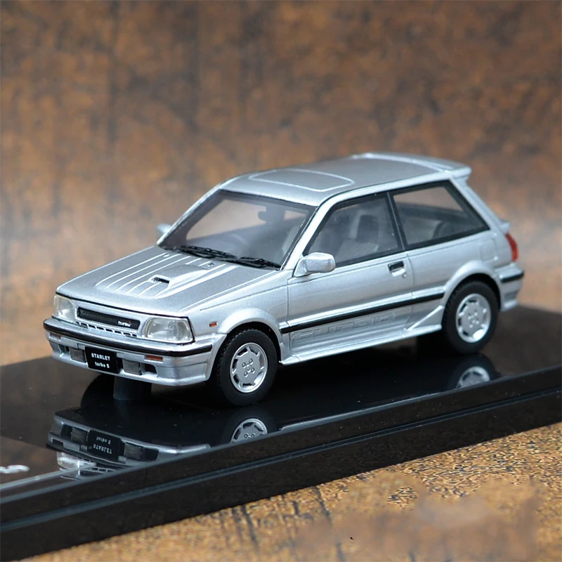 Original 1/43 Scale Toyota Starlet Turbo S Simulation Resin Car Model Static Display Collectible Gift Souvenir Decoration Toy