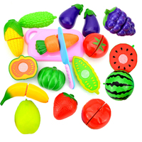 Children's Small Toys Set Fresh Fruit Vegetables Cutting Toy Funny Kitchen Simulation Suit Food Learning Early Educational Gifts