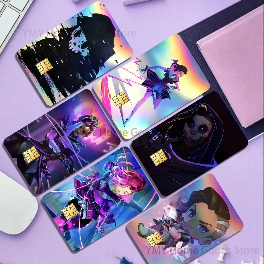Game Colomar Sombra Holographic Laser Shinny Film Skin Cover Sticker for Debit Credit Card Bank Card