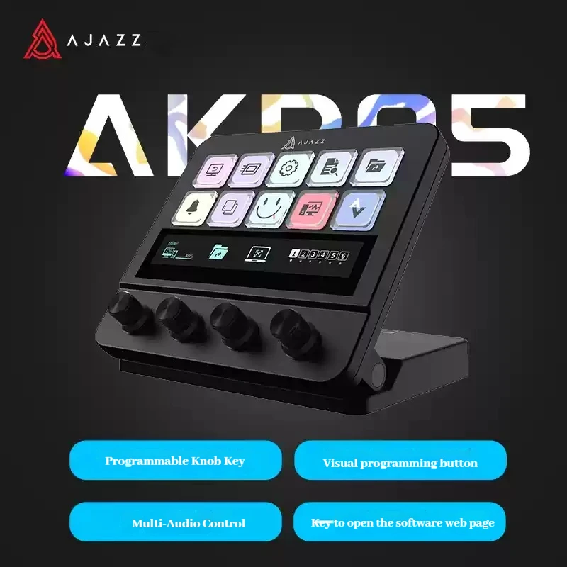 AJAZZ AKP05 controlador de medios teclado consola Panel Stock Trading Tuning en vivo teclas de acceso directo asistente de escritorio
