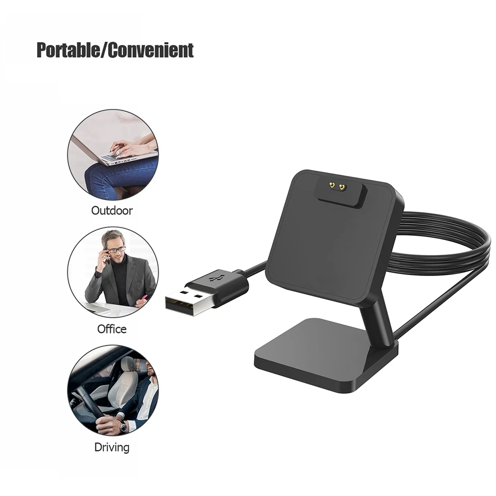 ที่ชาร์จนาฬิกาแม่เหล็กสำหรับ Xiaomi Mi band 8 USB, แท่นชาร์จนาฬิกาแบบพกพาที่วางชาร์จน้ำหนักเบาอุปกรณ์เสริมด้านความปลอดภัยสำหรับเปลี่ยน
