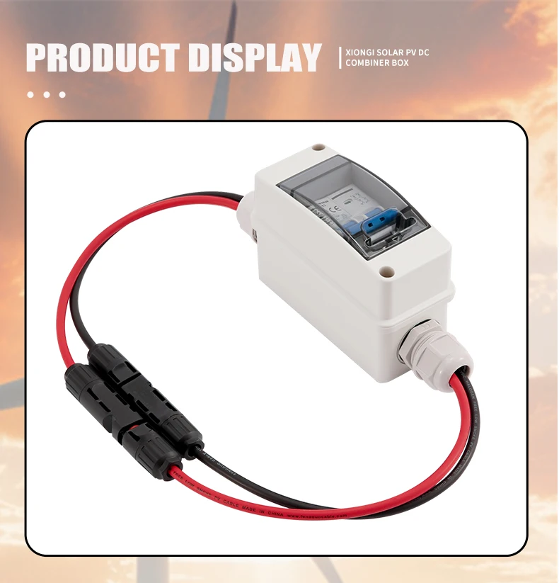 DC PV Trennschalter-Box mit DC 600V 63A MCB IP65 HT 2-Wege Wasserdichte Box 1 Ein 1 Aus Solar Photovoltaik PV Kombinationsbox – Detail 13