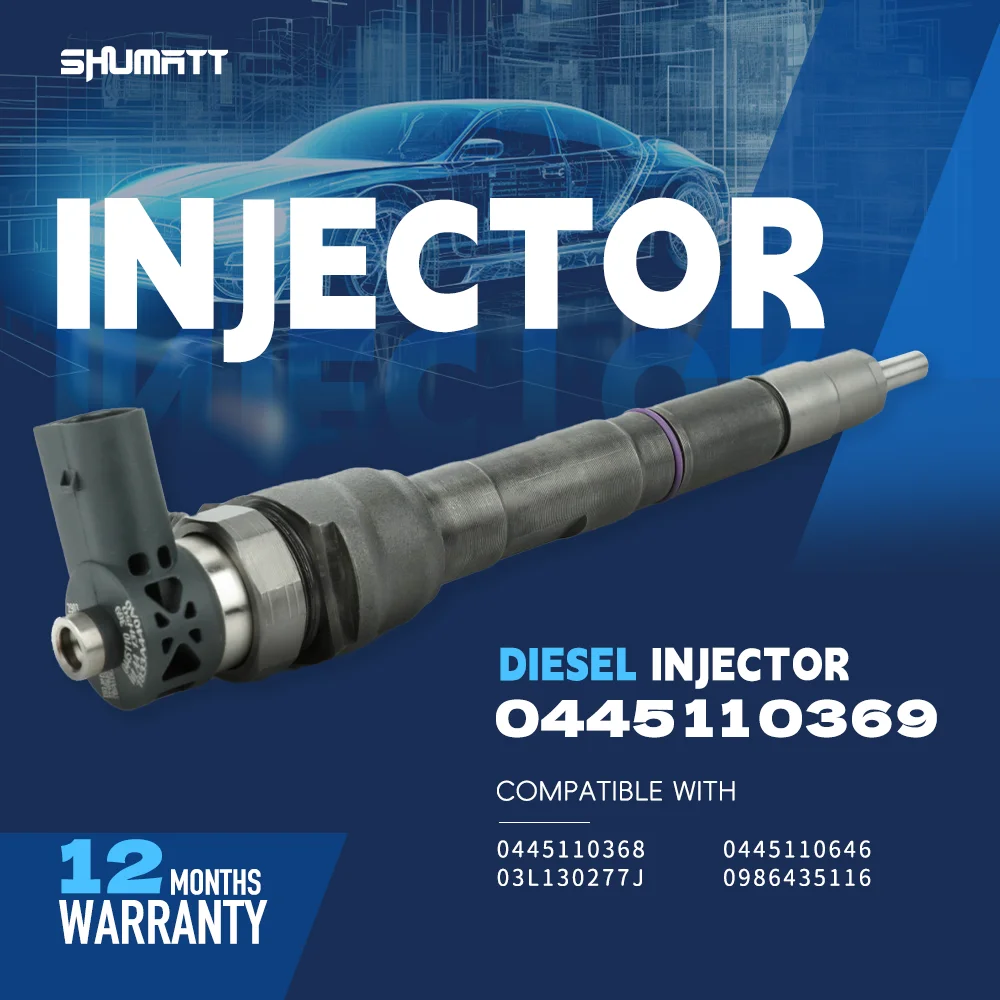 Fuel Injector 0445110369 Compatible with 0445110368 0445110369 0445110646 0445110647 0986435166 Injector