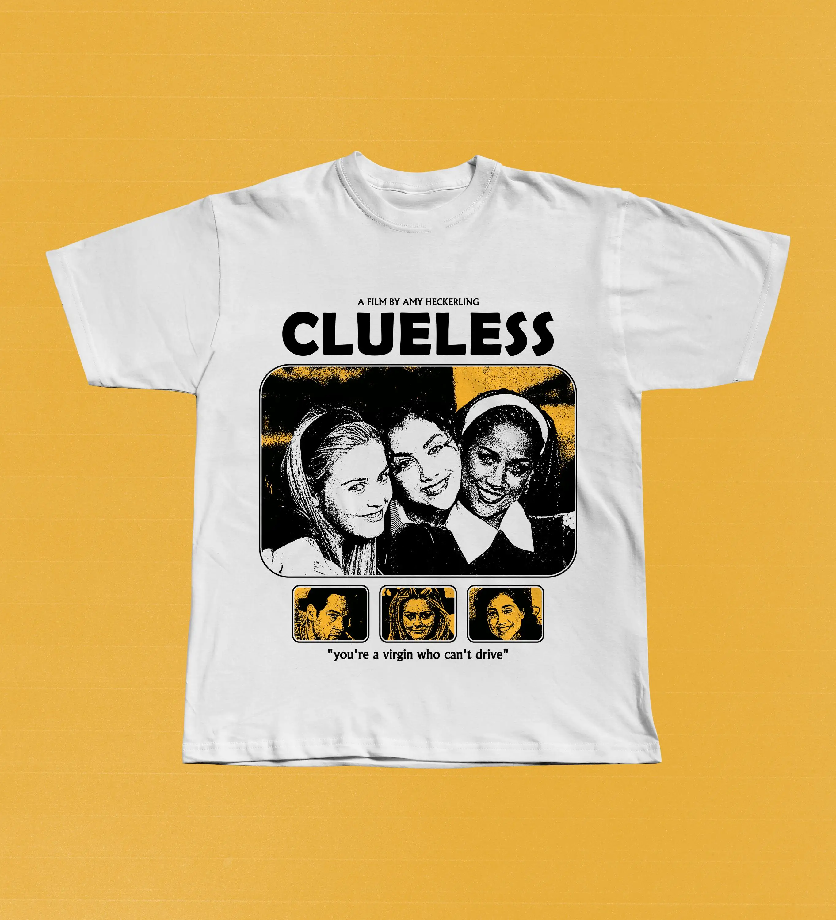 

Plus Size Summer Women's Vintage Clueless Movie Graphic T-Shirt Cotton Breathable Stylish Versatile Street Style Oversized