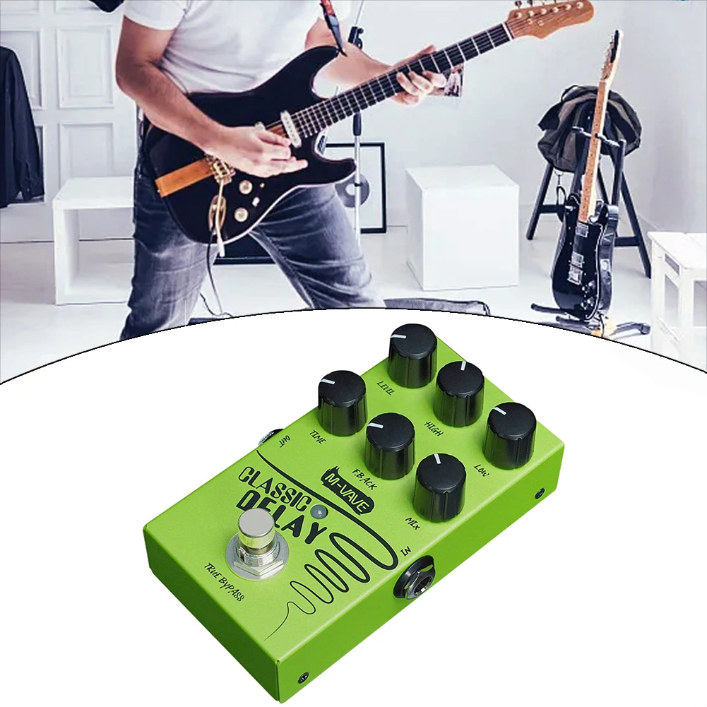 For M-vave Classic Delay Effect Pedal 600ms Delay Time True Bypass Effects Pedal Electric Guitar Effect Device Instruments Parts