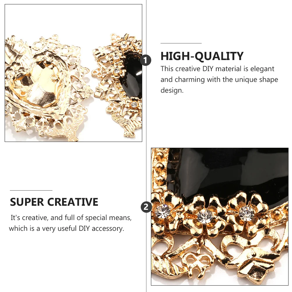 Jewelry DIY Charms Decorative Accessories Heart Shaped Ornament Rhinestone Embellishments