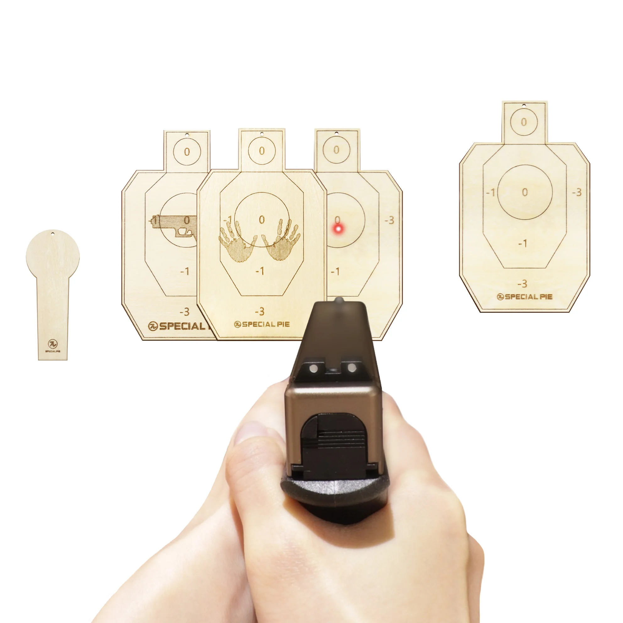 IPSC/IDPA Dry Fire Target Set Shooting Targets, Long-Distance Simulation Mini Target-Suitable for Rubber Guns and Laser Guns