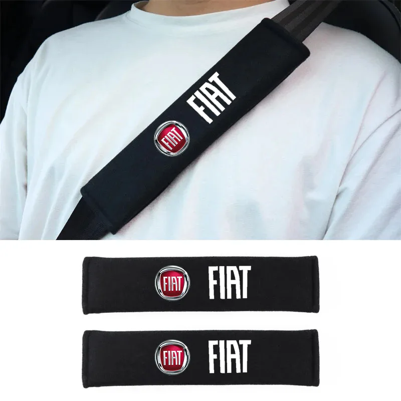 2pcs Car Seat Belt Cover For Fiat Panda Punto Abarth 500C 500 500X  Shoulder Protector for Car Seat Belts Auto Accessories