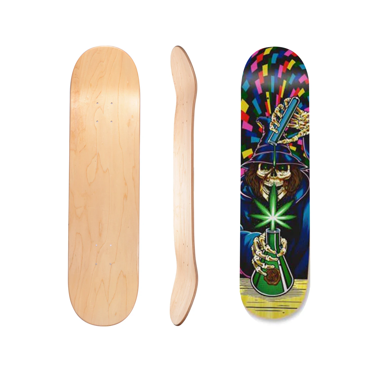 Custom Personalized 7 Ply8.25 inch Bamboo Skateboard Skate Decks for Decoration