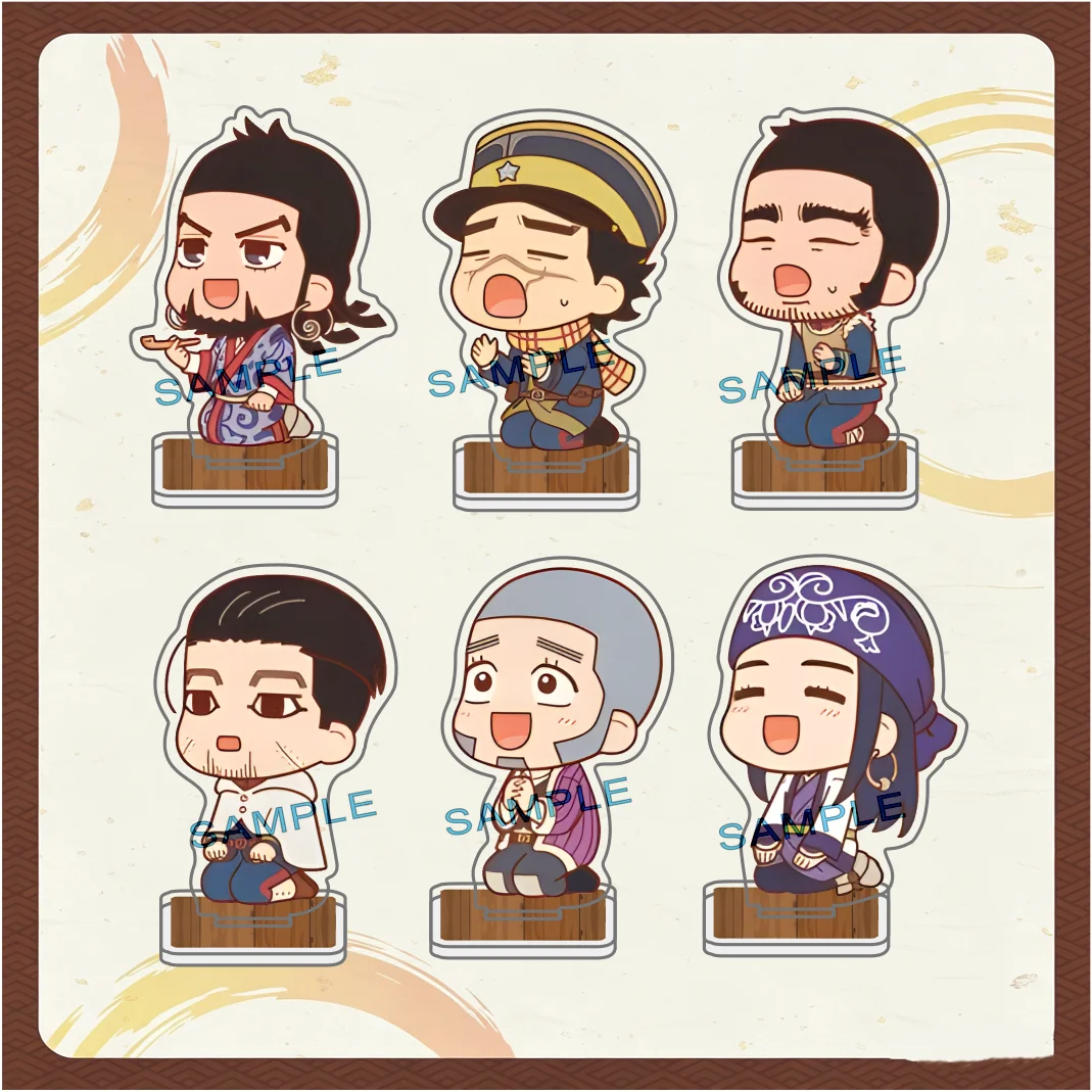 Golden Kamuy Saichi Asirpa Acrylic Stand Keychain Tabletop Decoration Cosplay Accessory Character Figurine Collection Fans Gift