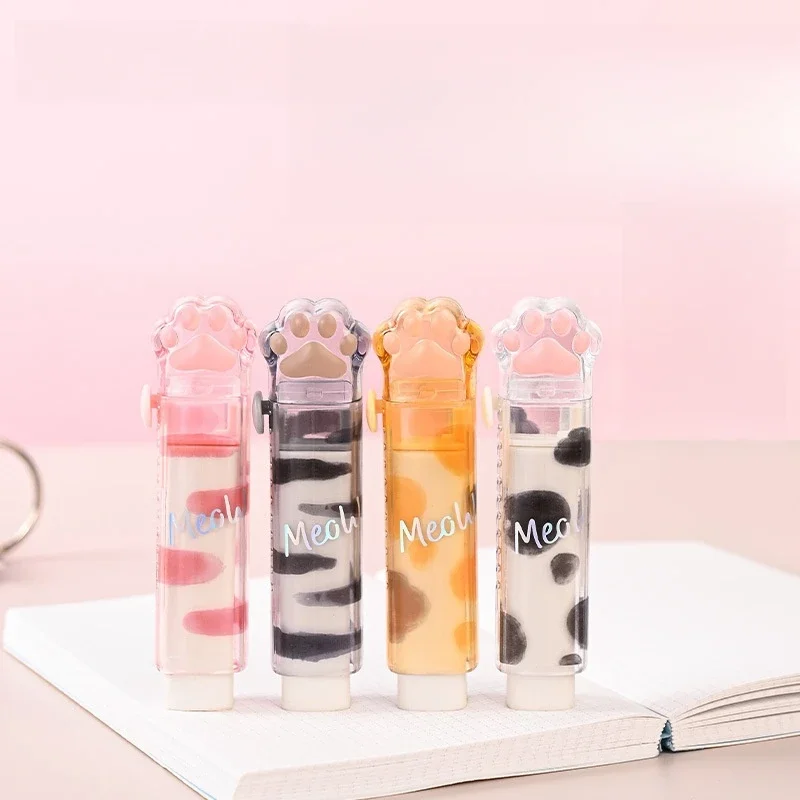 

4 шт./лот Kawaii Cat Paw Push-pull дизайн портативный резиновый ластик для карандашей милые ластики школьные канцелярские принадлежности подарок канцелярские принадлежности