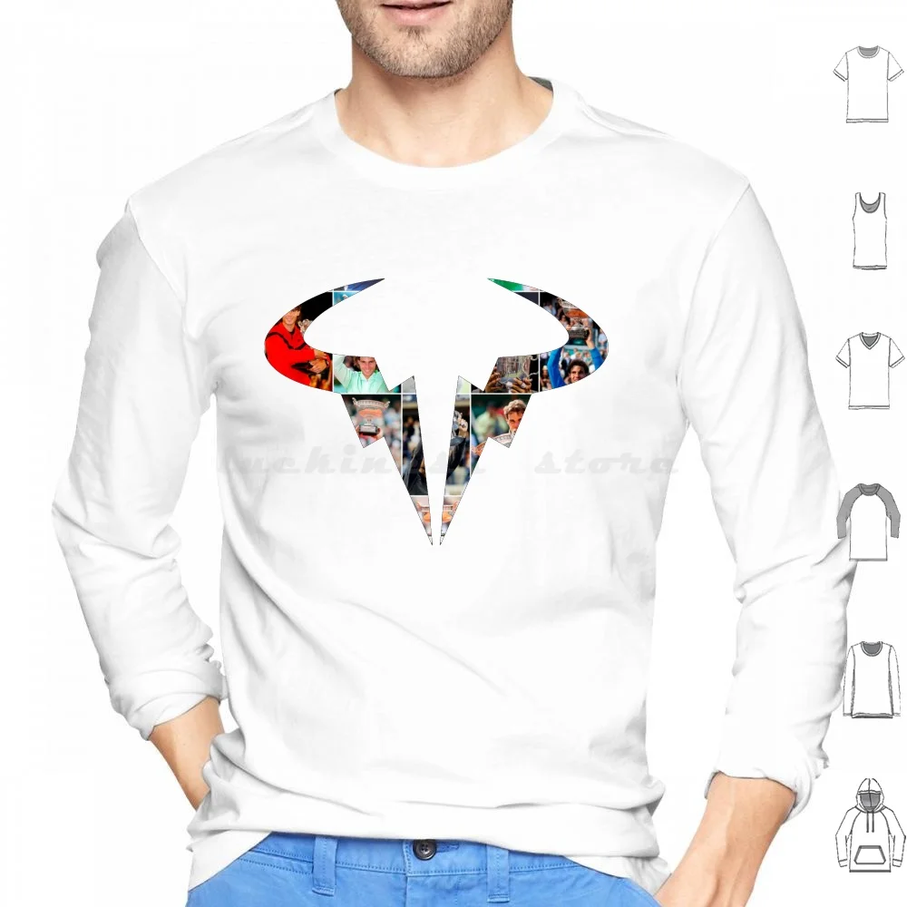 Sudadera con capucha de algodón de manga larga Rafael Nadal con logo de Rafa para Rafael Nadal, tenis de Rafa