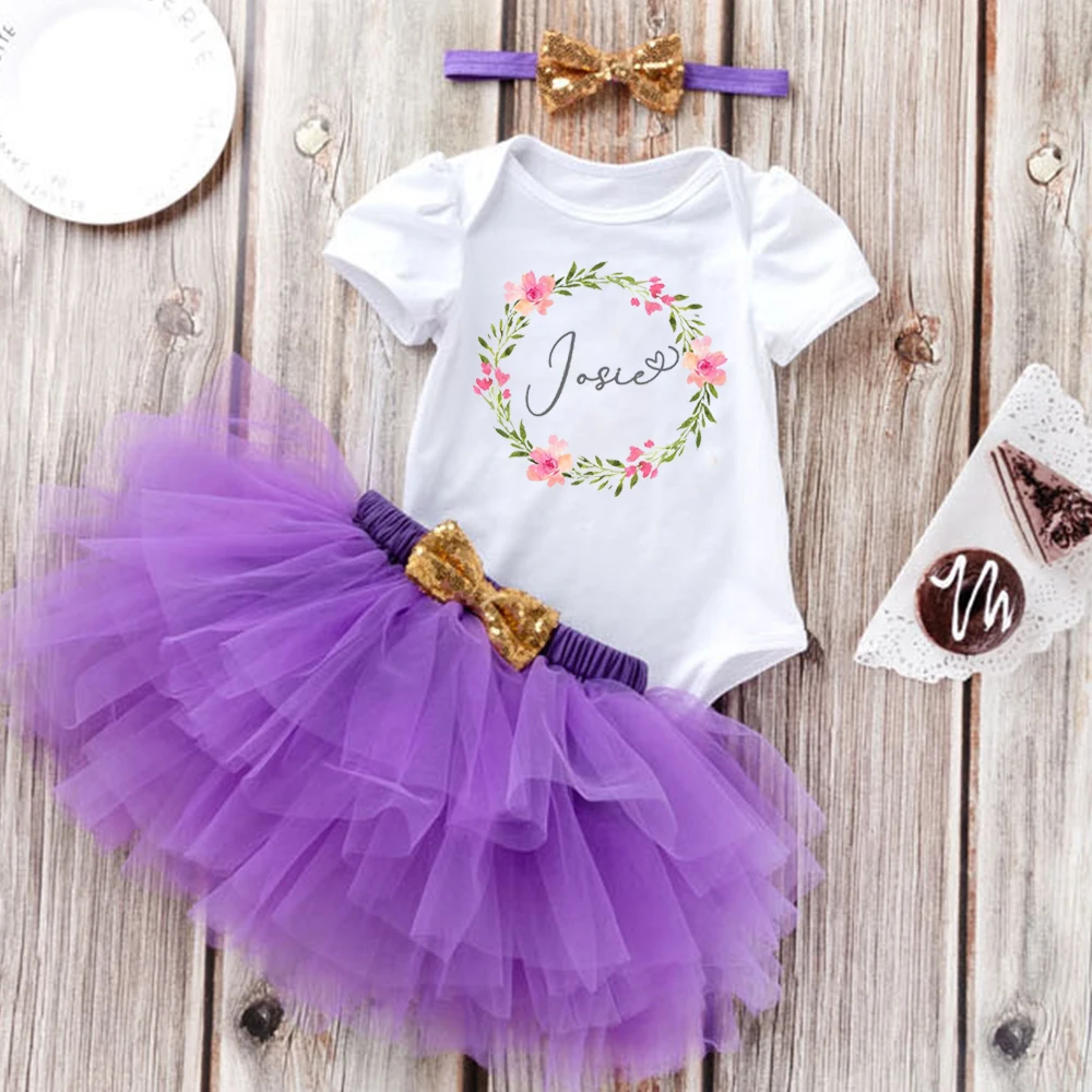 

Custom Name Bodysuit Baby Clothes Three Piece Set Baby Girl Clothes Baby Onesie 7-12m Baby Girl Clothes