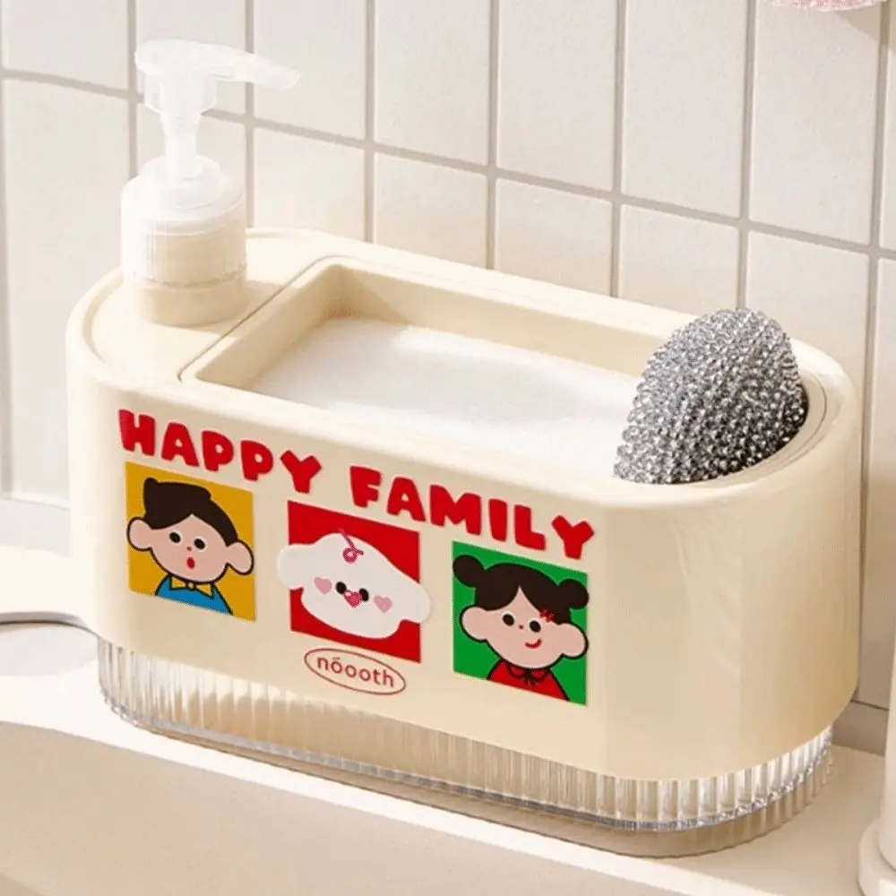 

Дозатор для мыла для рук 2-в-1 с губкой, насос для мыла для рук, двойной дозатор мыла, 650 мл, многоразовый контейнер для жидкого мыла для ванной комнаты