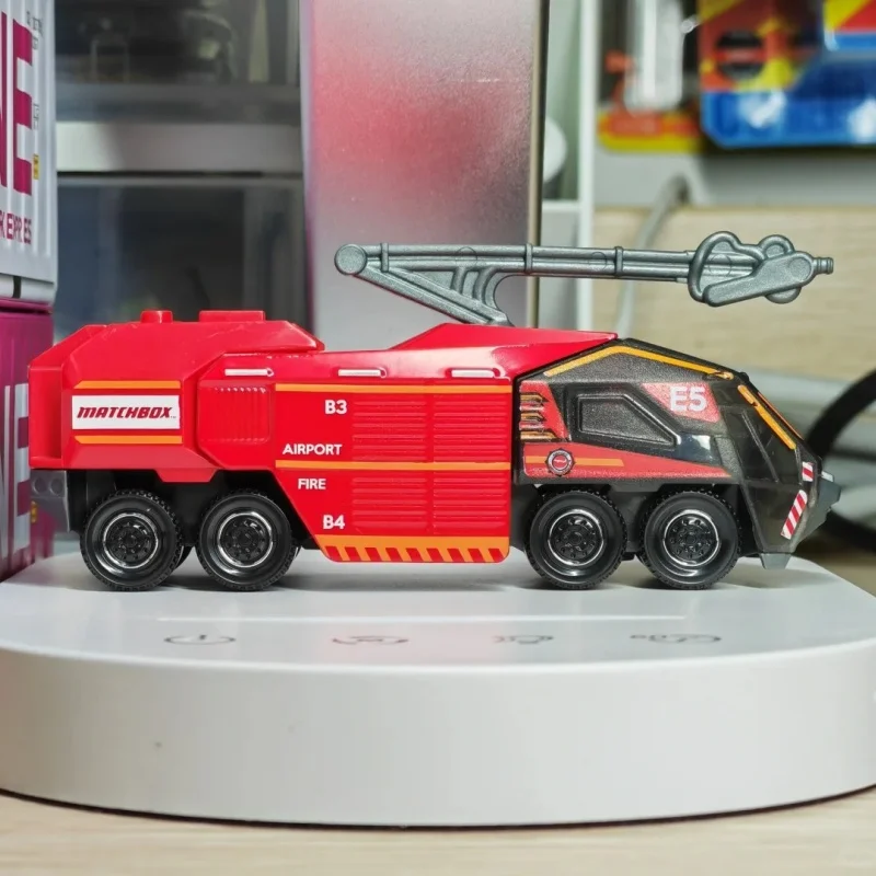 Caja de cerillas, aparejos de trabajo MBX Flame Blaster Jcy27, motor de bomberos, coche de Metal, escala 1:64, modelo de coche fundido a presión, vehículo coleccionable, juguete para regalo