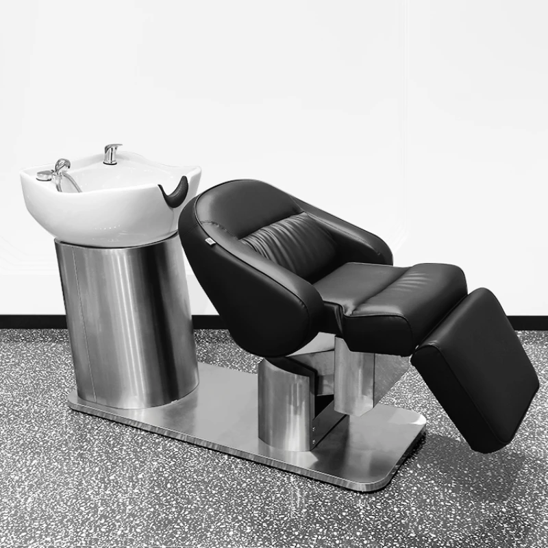 Rotate Dedicated Shampoo Chair Hair Salon Simplicity Barber Shop Bed Shampoo Chair Electric Cadeira Barber Shop Furniture QF50SC