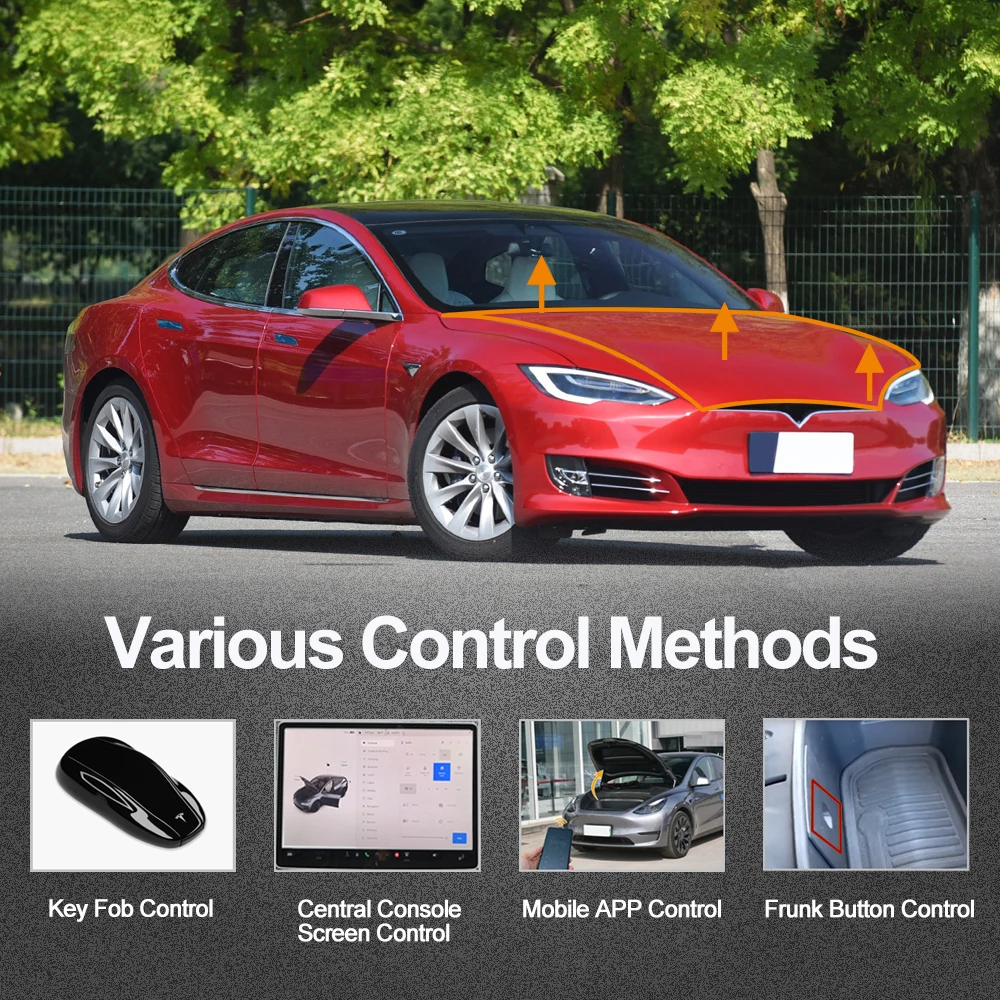 Power Frunk Kit Compatible with Tesla Model S 2016-2020 Electric Front Trunk Opener and Closer Automatic Frunk Conversion Upgrad