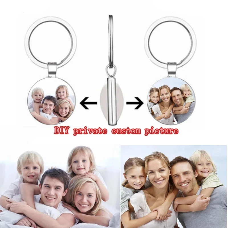 

Photo Custom Fashion Keychain DIY Picture Private Custom Photo