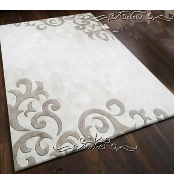 Latest European Fashion Carpet White Gray The Sitting Room Bedroom Rectangle Rug  Contracted Acrylic Carpets