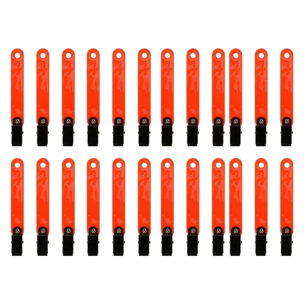 24/Pack Highly Reflective Hunting Trail Marker Tacks With Clips PVC Reflective Tape + Metal Clip 10.3*1.4*1.5cm